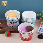 3oz ice cream cups disposable paper containers customized logo samples