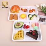 9 inch 100 % biodegradable pulp sugarcane container 5 compartment lunch plate bagasse